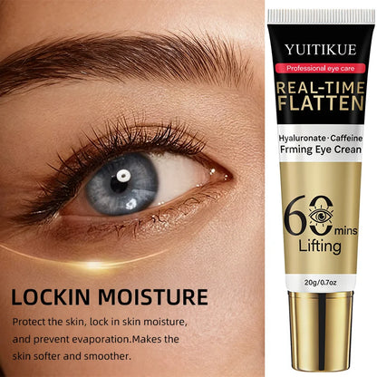 YUITIKUE 60 Min Eye Lift Cream 20g - Hyaluronate & Caffeine, Real-Time Flatten, Refreshing & Fast Absorption, All Skin Types Beauty World Shop