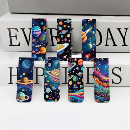 12pcs Space & Planet Themed Magnetic Bookmarks - Durable Paper Page Markers for Students, Teachers and Everyday Use Beauty World Shop