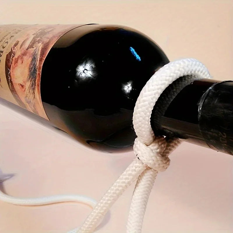 Creative Personality Fashion Wine Bottle Holder Suspended Wrought Iron Rope Chain Wine Bottle Holder Snake Ornament Decoration Beauty World Shop