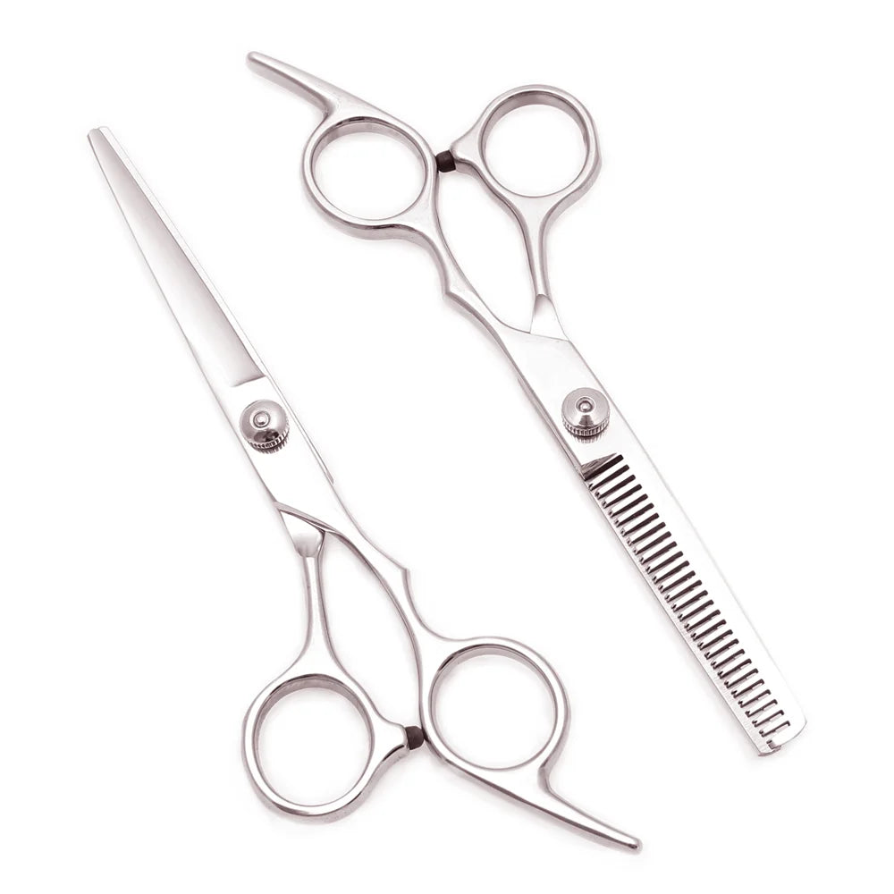 Hairdressing Scissors Japan Stainless Hair Scissors Purple Hair Cutting Scissors Barber Shop Thinning Shears Set Comb C1001 Beauty World Shop