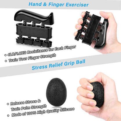 5-60kg Adjustable Hand Grip Strength Strengthener Trainer Full Set With Counter Wrist Forearm And Hand Exerciser For Muscle Beauty World Shop