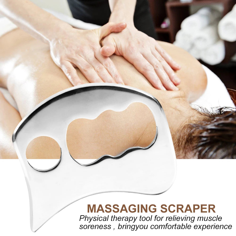 Stainless Steel Gua Sha Scraping Massage Tool IASTM Tool for Back, Legs, Arms Scraper, Anti-cellulite, Muscle Massage Relaxation Beauty World Shop