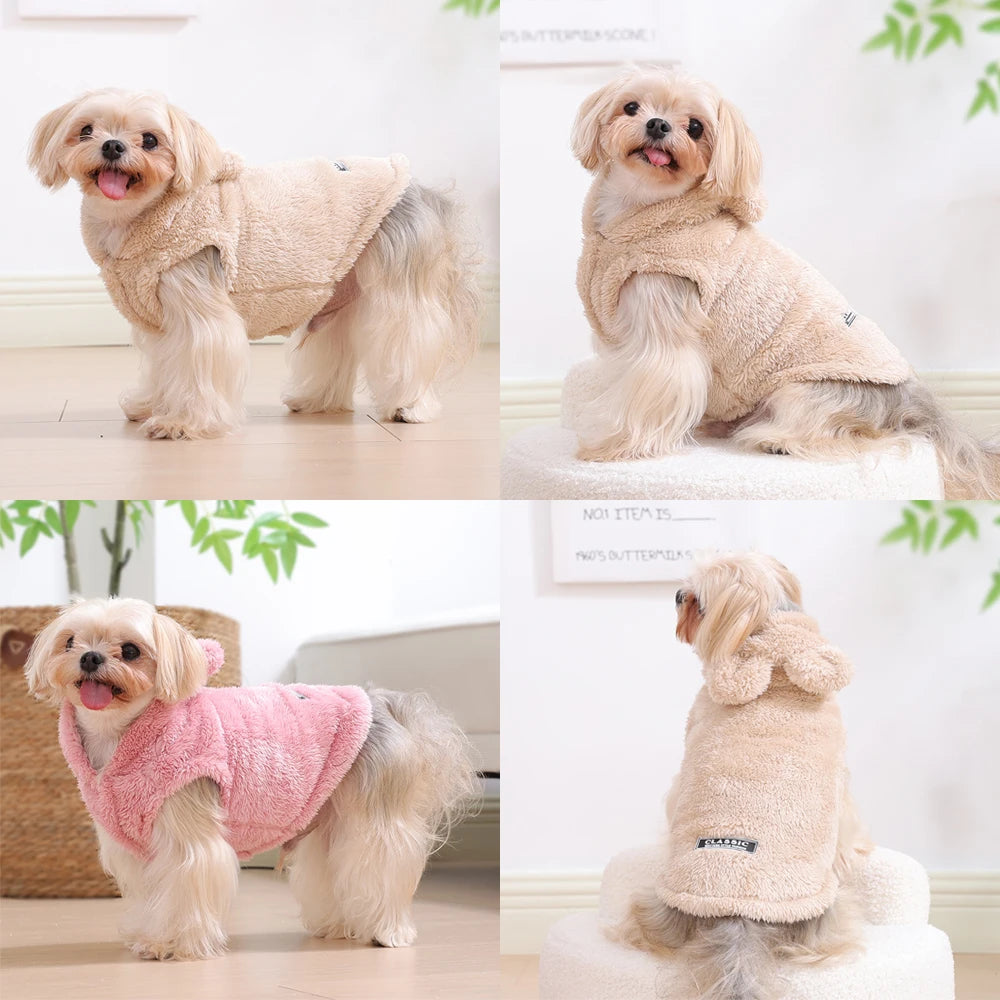 Winter Pet Puppy Hoodie Sweater For Small Medium Dogs Cats Warm Fleece Dog Clothes Coat Yorkshire Chihuahua Jacket Pug Costume Beauty World Shop