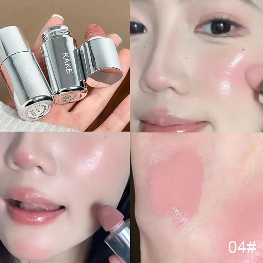 Velvet Liquid Blush Matte Sponge Head Blusher Natural Lasting Brighten Facial Contour Blush Tint Makeup Beauty World Shop