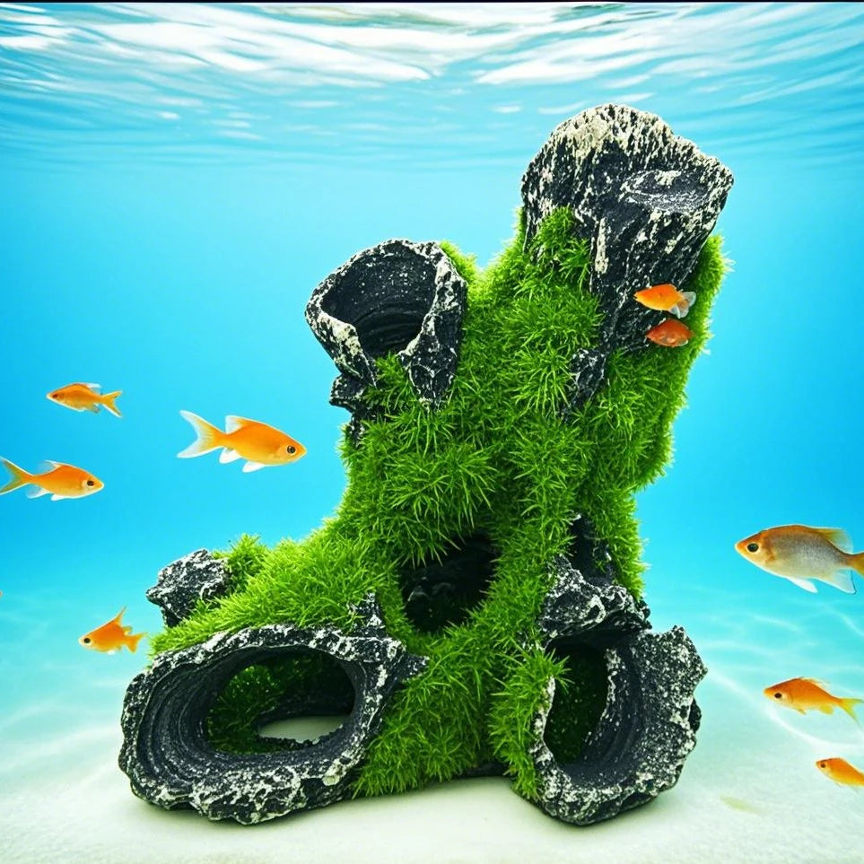 Resin Breeding Hiding Cave Simulation Shrimp Cave House Decorative Props Tree House Shelter Crafts Arts for Aquarium Landscaping Beauty World Shop