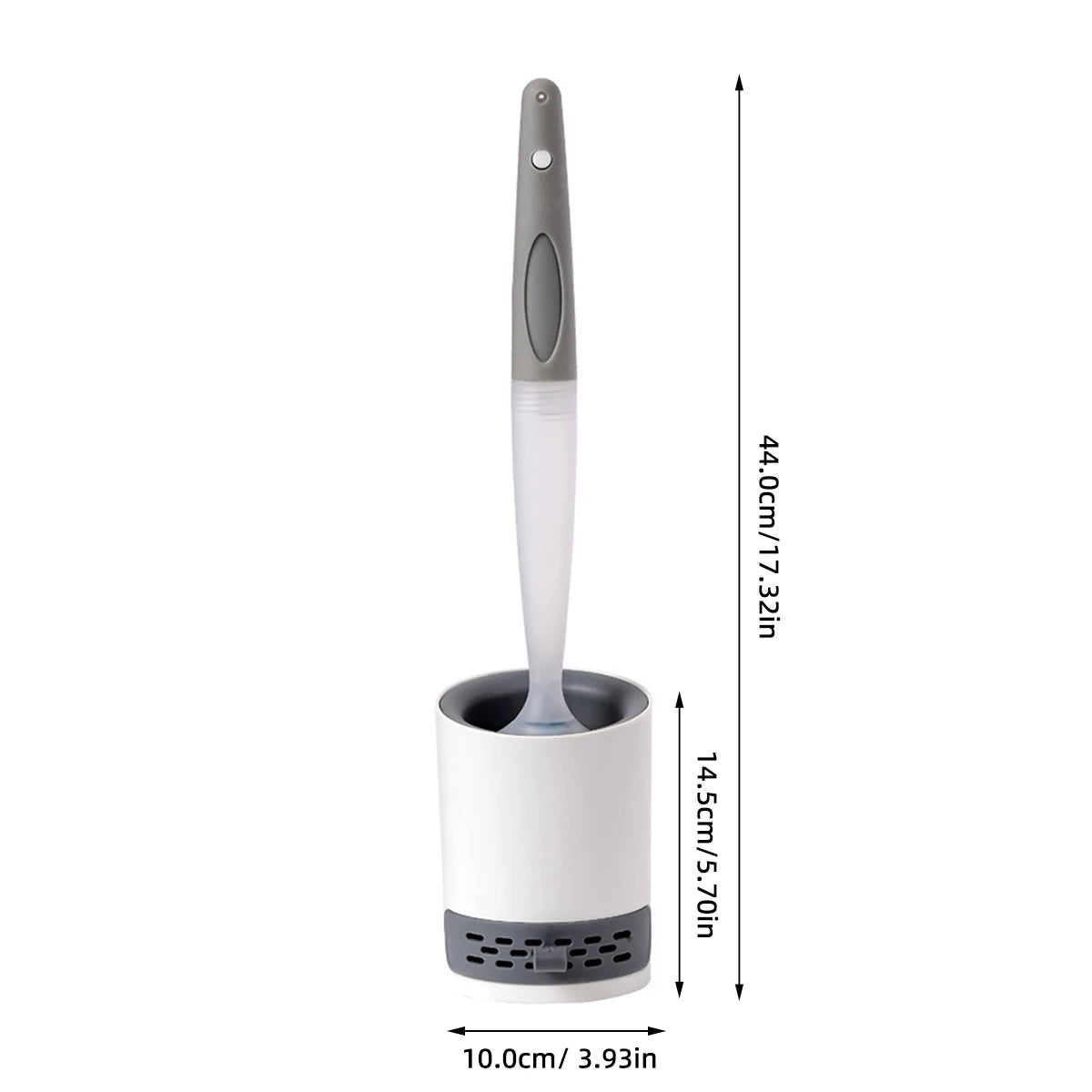 Water Spray Silicone Toilet Brush 40cm Long Handle Refillable Silicone TPR Brush With Wall-Mounted Bathroom Cleaning Accessories Beauty World Shop
