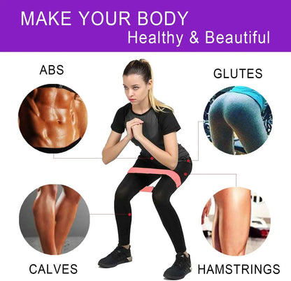 Different Resistance Bands Yoga Band Fitness Exercise Training Hip Tension Band Leg Squat Dance Elastic Loop Stretch Band Beauty World Shop