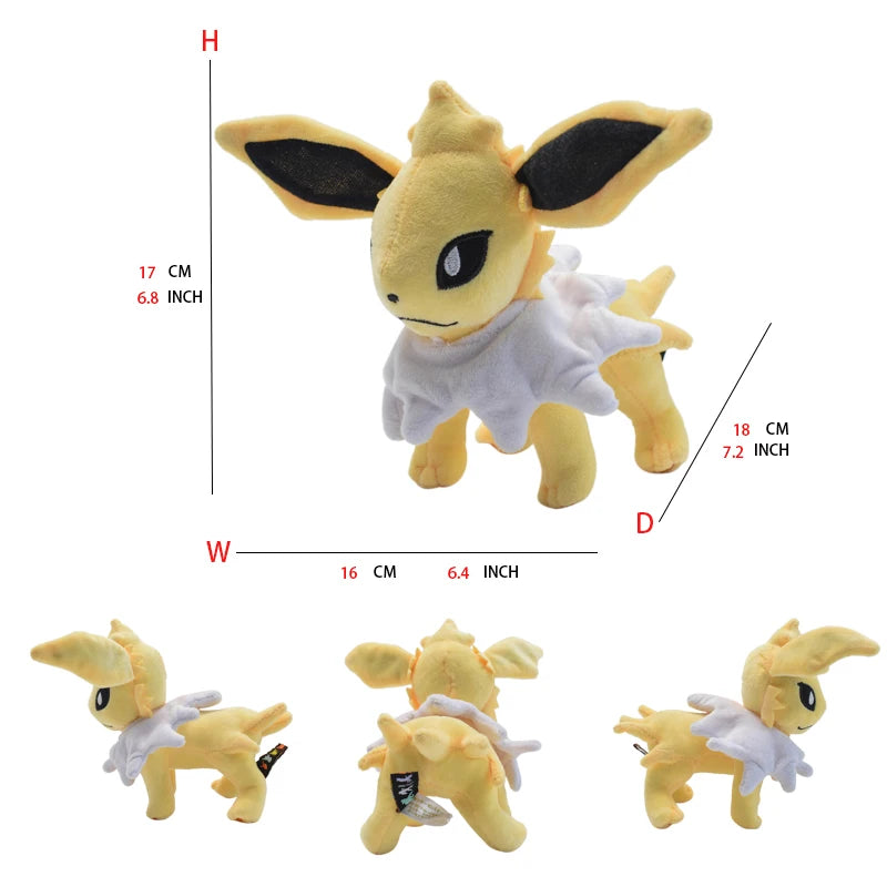 Eevee Evolution Sylveon Flareon Jolteon Umbreon Vaporeon Pikachu Stuffed Animal Soft Dolls Kids Baby Gift Beauty World Shop