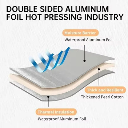 Waterproof Mat Double-sided Aluminum Film Moisture-Proof Mat Portable Picnic Mat Outdoor Tent Camping Beach Moisture-Proof Mat Beauty World Shop
