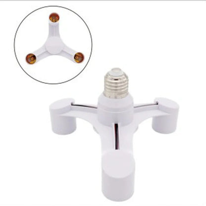 3In1 E27 to E27 extended LED bulb socket splitter adapter bracket, suitable for photography studios, kitchens, restaurants Beauty Trend Shop