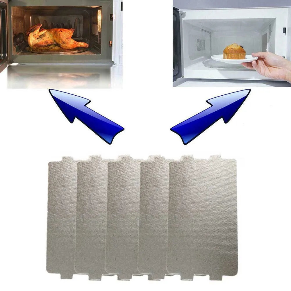 5pcs Universal Microwave Oven Mica Sheet Kitchen Accessories Wave Guide Waveguide Cover Sheet Plates 11.6 X 6.5cm Beauty World Shop