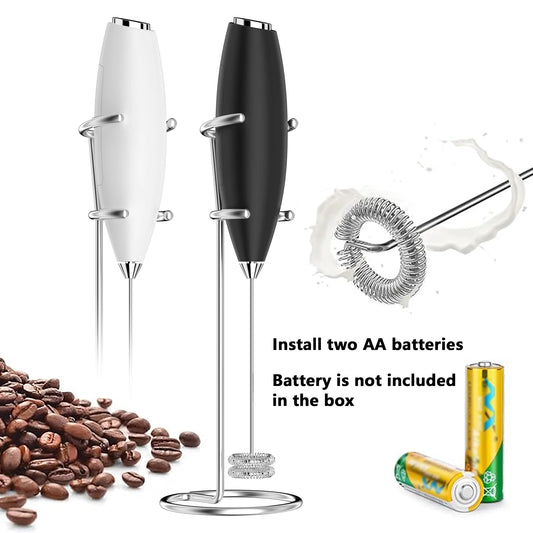 Kitchen Powerful Milk Frother Wand Handheld Battery Operated Drink Mixer for Coffee, Lattes, Cappuccino, Matcha Gift Idea Beauty World Shop