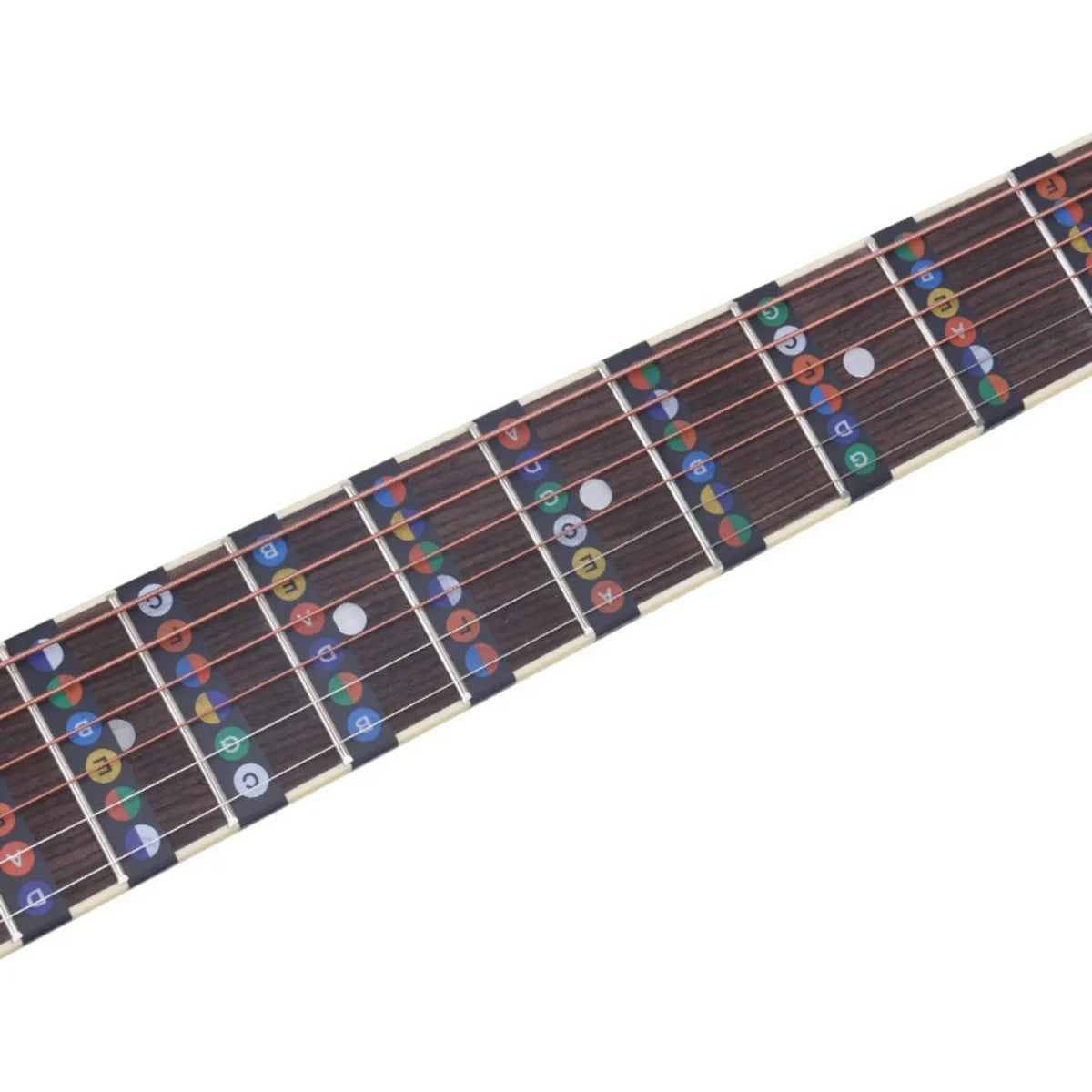 Miwayer Guitar Fretboard Notes Map Labels Stickers 6 String Transparent and Black Fingerboard Fret Decals for Guitar Beginner Beauty World Shop
