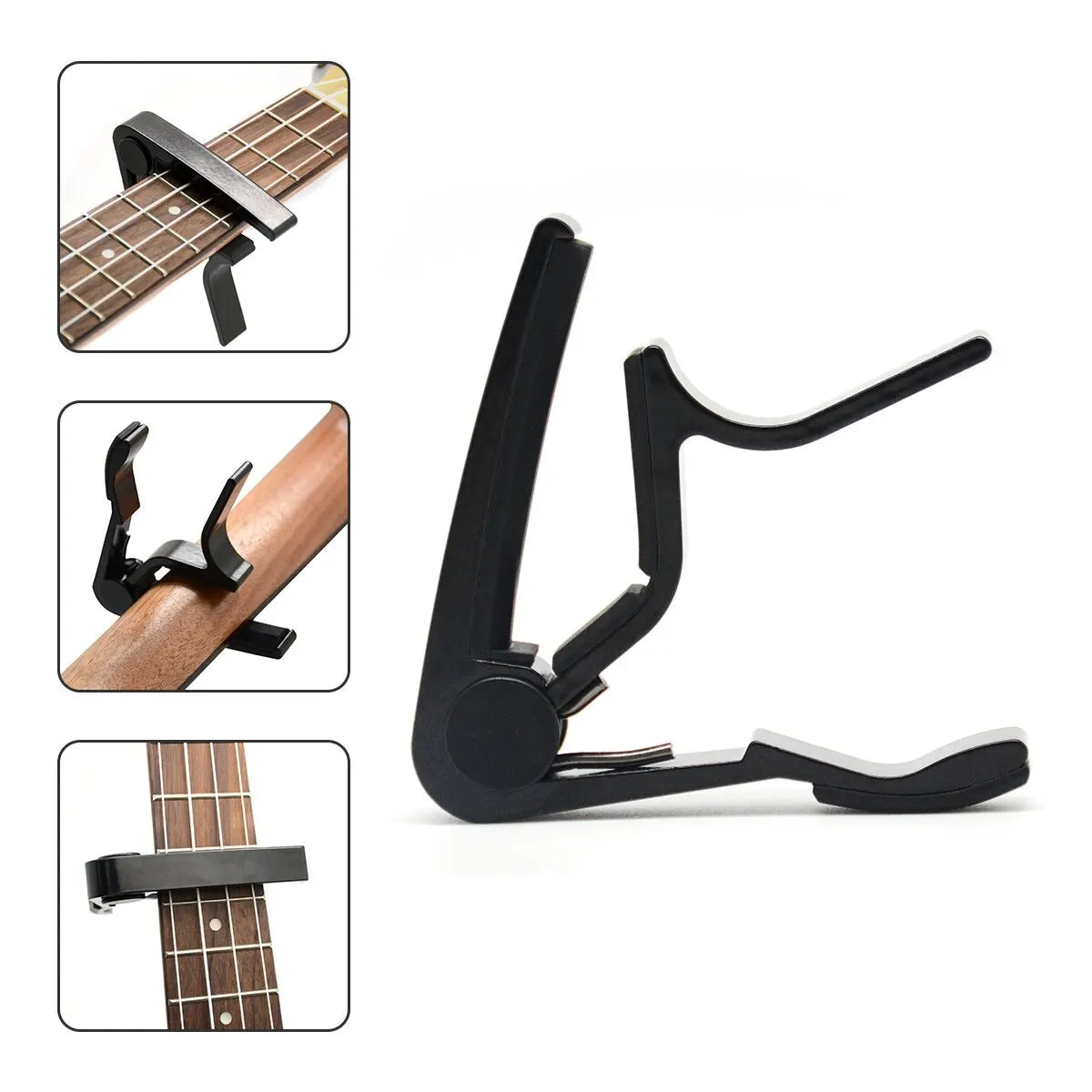 Guitar Capo for Acoustic and Electric Guitars Single Handed Capos Black Beauty World Shop