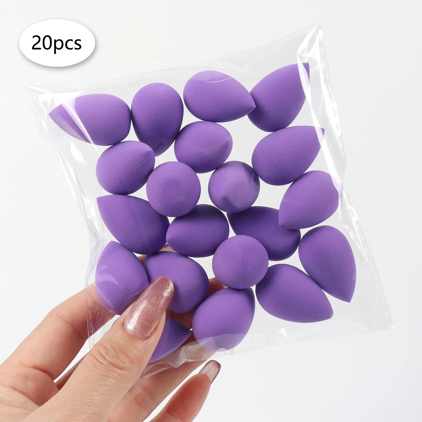 20 件装 Mini Finger Puff Beauty Cosmetic Foundation Cosmetic Sponge Makeup Blender Suitable for Cream & Powder Concealer Beauty World Shop