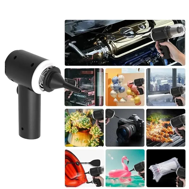 9000Pa Wireless Car Vacuum Cleaner USB Charging 1200mAh Portable Cleaning Appliance Mini Wet and Dry Vacuum Cleaner Household Beauty World Shop