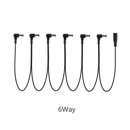 Daisy Chain Cable 1 to 2 3 5 6 8 10 Ways Guitar Effect Pedal Accessory 9V DC Adapter Plug Power Cord Beauty World Shop