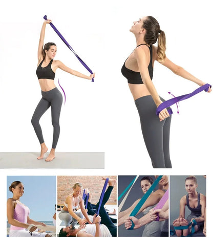 10-Piece Pilates Fitness Ring Set with Tensioner Yoga Resistance Bands Universal Elastic Band for Home Gym Workout Stretching Beauty World Shop