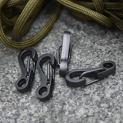 10pc Mini Carabiner Clip Metal Spring Snap Hooks Paracord Lanyard Hanging Clips for Keychain Backpack Bottle Outdoor Accessories Beauty World Shop