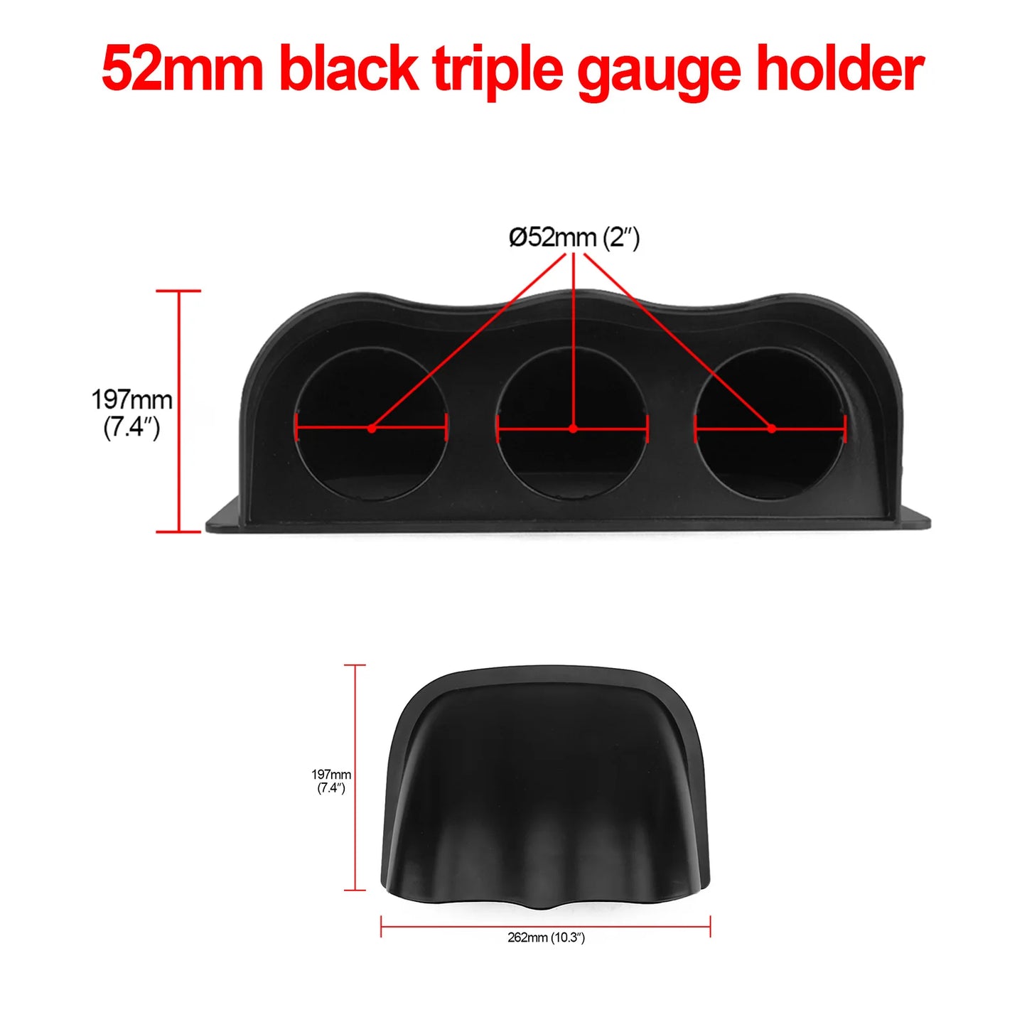 Universal 2INCH Car auto Gauge Holder 52mm manometer support Car Gauge Pod for Left Right Drive Car for 2 Inch 52mm Gauges Beauty World Shop