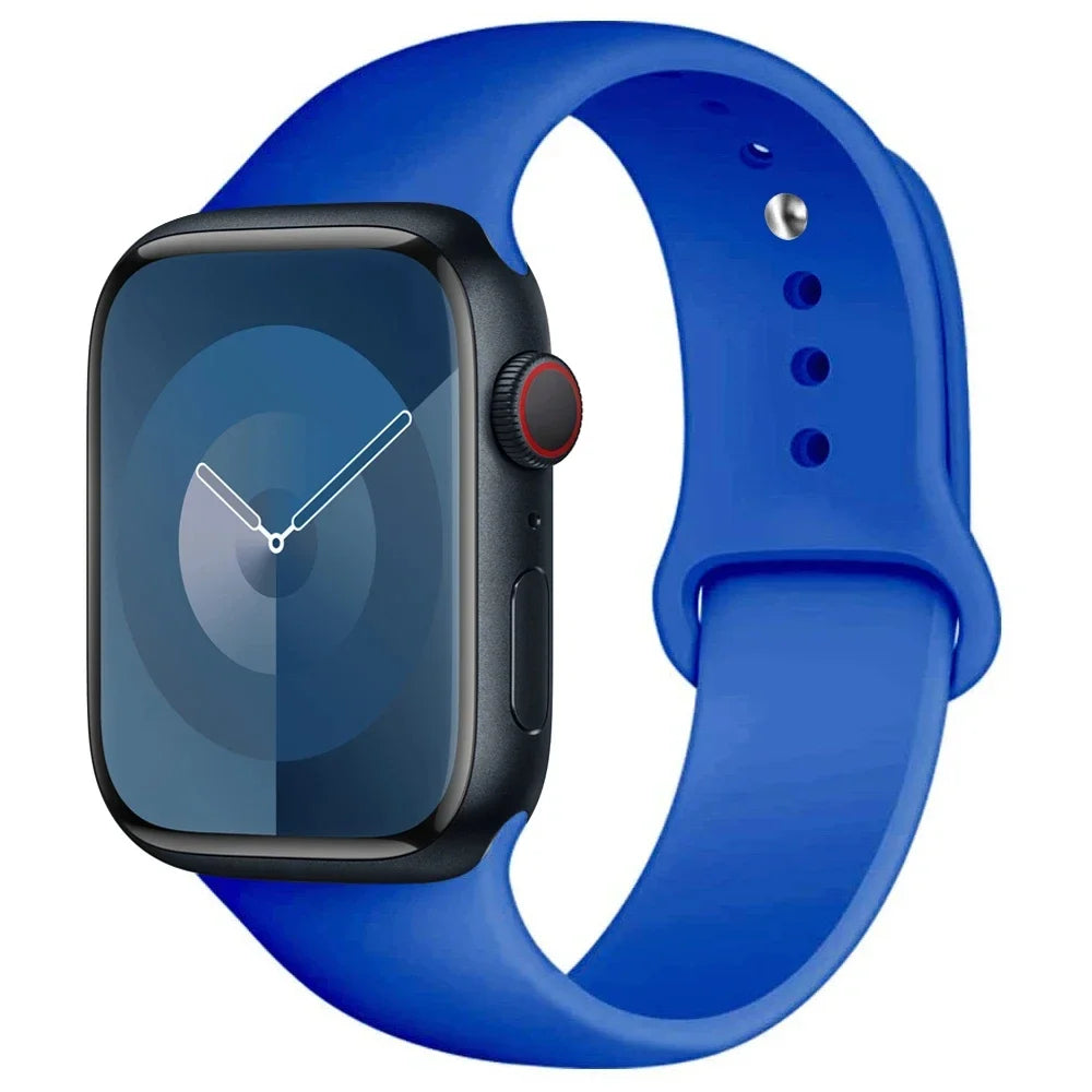 Silicone Band For Apple Watch strap 44mm 45mm 40mm 41mm 42-38mm 45 mm sport bracelet iwatch series 8 7 6 5 4 3 SE 9 Ultra 2 49mm Beauty World Shop