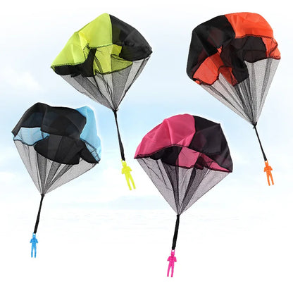 1pcs Hand Throwing Parachute Outdoor Funny Toys Game Play Toys for Fly Parachute Sport with Mini Soldier Toys Beauty World Shop