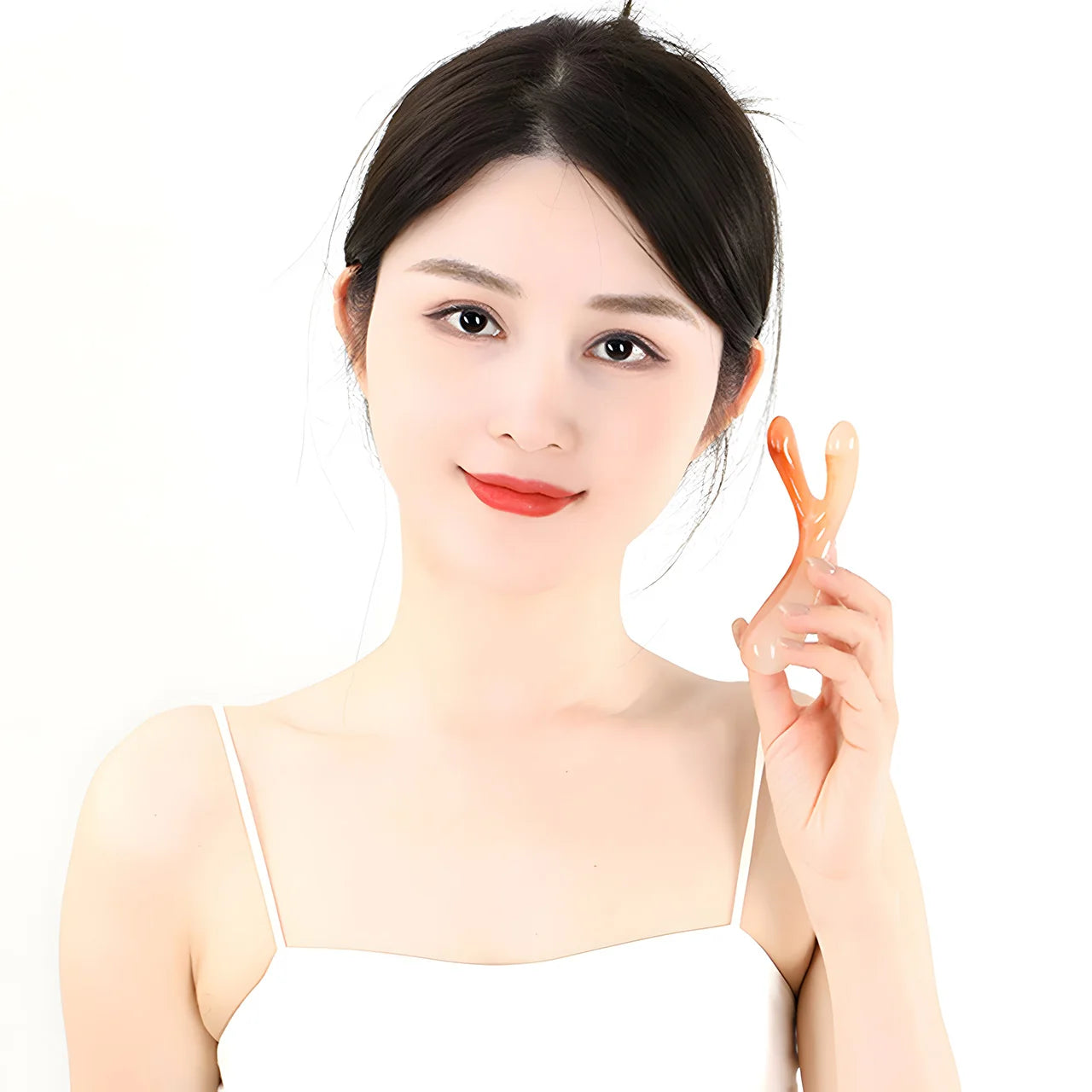 Resin Face Lifting Scraping Massage Nose Lifting Massage Y-shape Fork Guasha Massage Reduce Puffiness Trigger Point Nose Massage Beauty World Shop