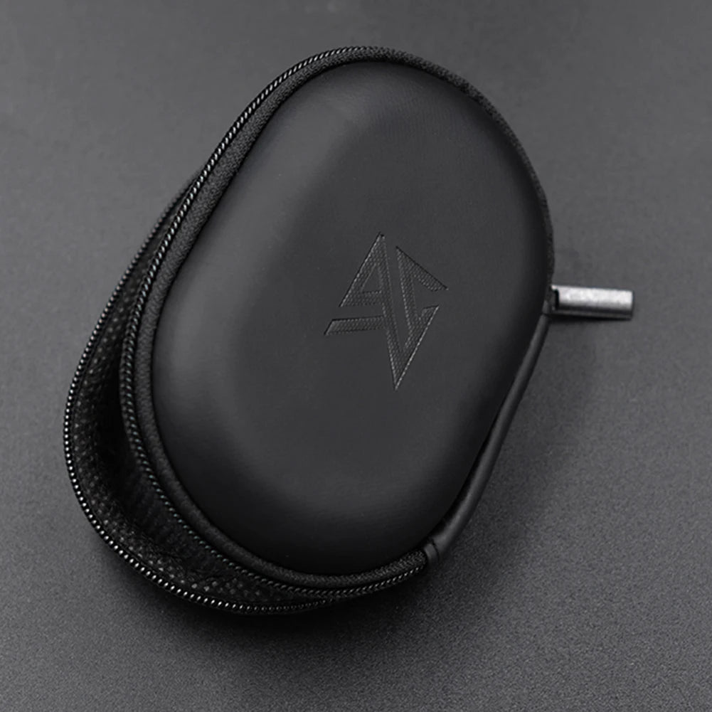 1-20PCS KZ Earphones Oval Storage Bag Wired Headphones PU Zipper Storage Box Portable Hold Case Container for KZ BA10 AS10 ES4