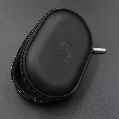 1-20PCS KZ Earphones Oval Storage Bag Wired Headphones PU Zipper Storage Box Portable Hold Case Container for KZ BA10 AS10 ES4