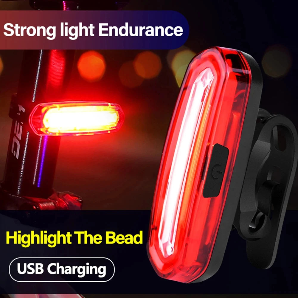 Rechargeable Bike Front Lights Bicycle Taillight MTB Road Bike Light Set Bicycle Headlight Back Rear Lamp Cycling Accessories Beauty World Shop