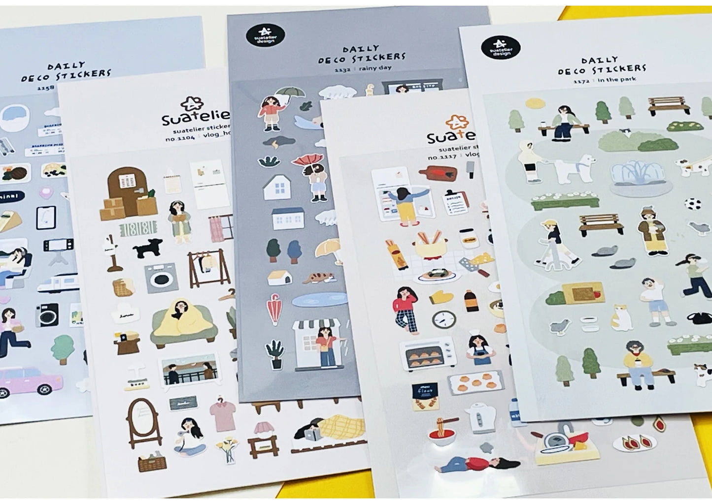 Korean Import Suatelier Travel Home Life Study Friend Stickers Scrapbooking Diy Journaling Diary Stationery Sticker School Gift Beauty World Shop