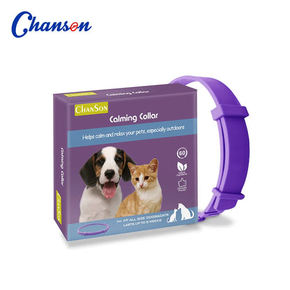 Pet Calming Collar For Cats Dogs Adjustable Anxiety Pheromone Reducing Pet Collar Lasting Natural Calm Relax Soothing Collars Beauty World Shop