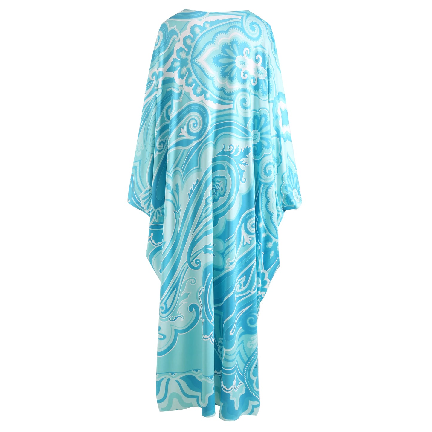 Fashion 2024 Spring Summer New Style Bohemia Casual Dresses O-Neck Batwing Sleeve Striped Printed Irregularity Loose Dress Beauty World Shop