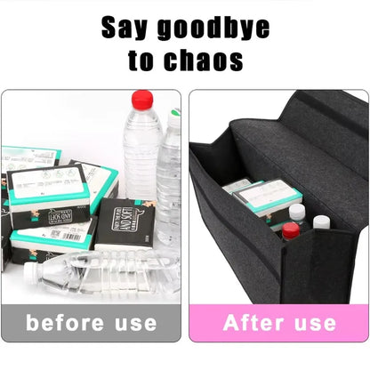 Car storage box car felt anti slip trunk storage tool large capacity soft packaging portable and movable storage home Beauty World Shop