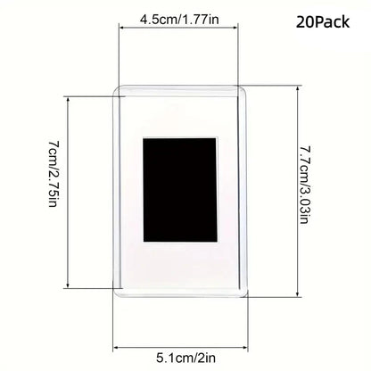 Small photo frame 12/20Pcs Blank Photo Frame Insert Fridge Magnets, Mini Magnetic Refrigerator Photo Picture Frames Beauty World Shop