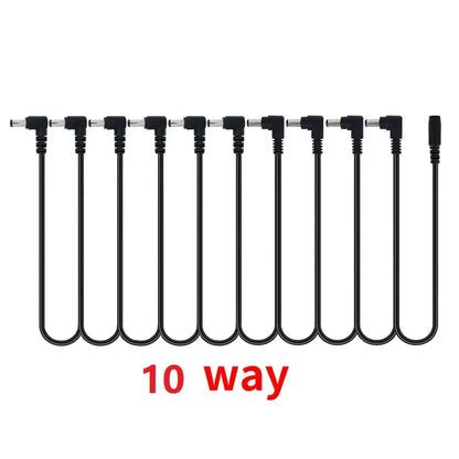 Miwayer Daisy Chain Cables 1 to 2-10 Ways Guitar Effect Pedal Power Supply Adapter 9V DC 1A Reinforced Noiseless Center Negative Beauty World Shop