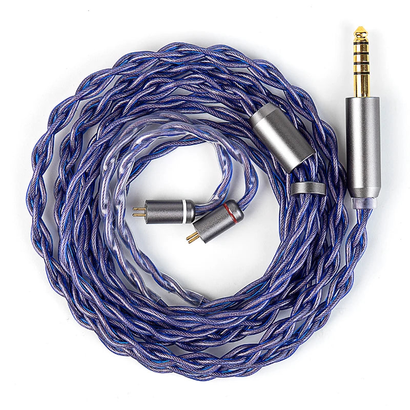KBEAR Neon High-purity OFC Quad-cross IEM Headphone Cable 4 Core 3.5/4.4MM Balanced Replaceable HiFi Woven Structure Beauty World Shop