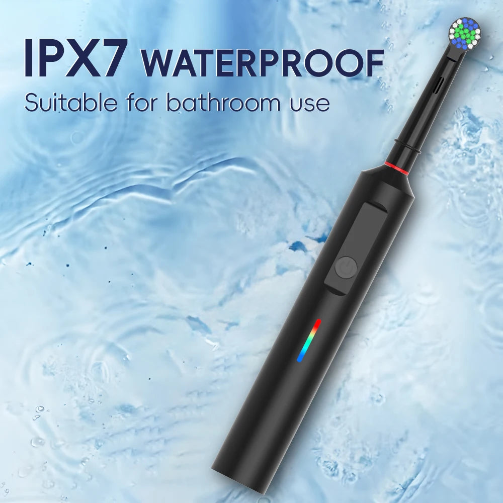 Intelligent Rotating Electric Toothbrush, Rechargeable Rotary Toothbrush Compatible with Oral B Replacement Electric Brush Heads Beauty World Shop