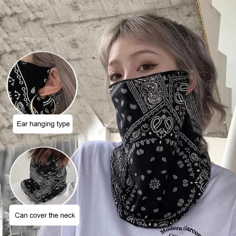 Moda punk protetor solar máscara para homens mulheres verão rosto pescoço proteção uv lenço de orelha hip hop esportes Beauty Trend Shop