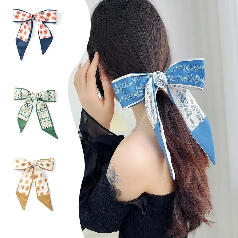 5pcs/set Series Silk Satin Scarf Women Cloth Hair Bands Headdress Accessories Lady Scarves Ribbon Neck Ties for Bag Handle Beauty World Shop