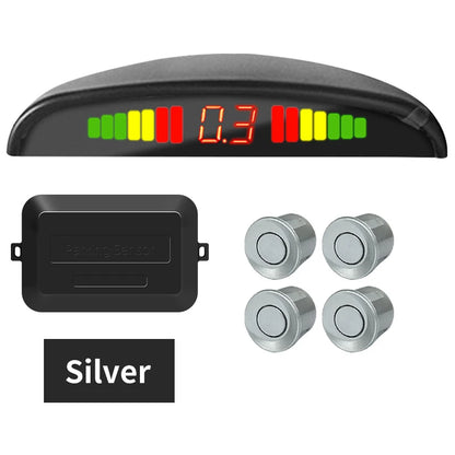 Hippcron Car LED Parking Sensor Kit 4 Sensors 22mm Reverse Radar Sound Alert Indicator System 8 Colors Beauty World Shop
