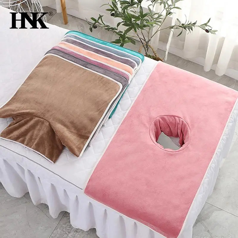 40*80cm Thickened Beauty SPA Massage Table Planking Face Towel With Hole Bed Bandana Beauty World Shop
