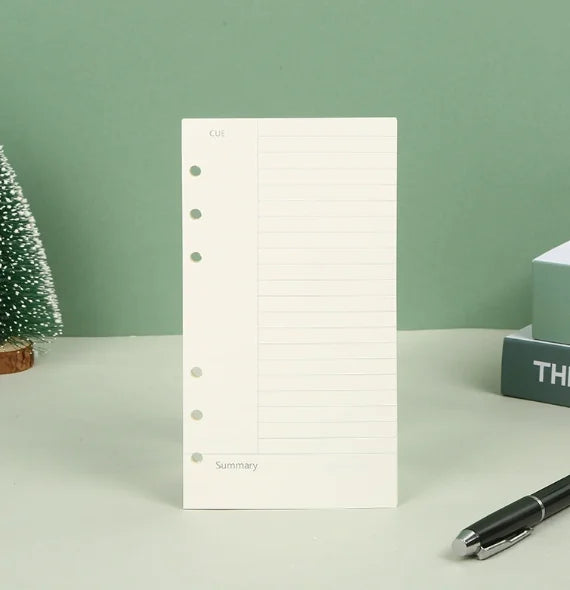 45 Sheets A5 A6 A7 Loose Leaf Notebook Refill Spiral Binder Inner Page Line Blank craft  Grid Inside Paper Stationery Beauty World Shop