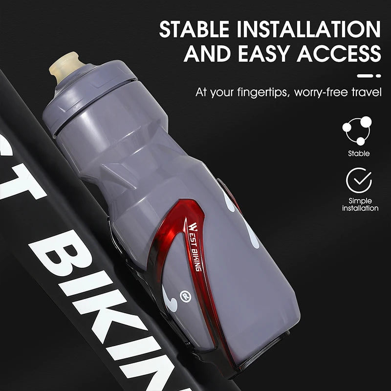 WEST BIKING Bicycle Water Bottle Cage Colorful Gradient Cycling Bottle Holder Ultralight MTB Road Bike Water Bottle Bracket Beauty World Shop