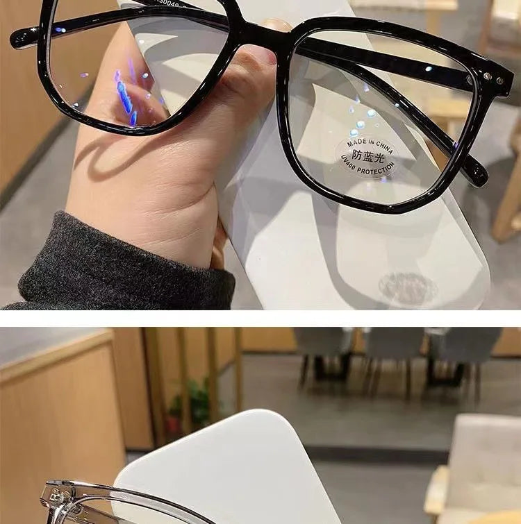 Anti-blue Light Glasses for Women with Regular Eyeglass Frame Finished Retro Flat Light Frame Beauty World Shop
