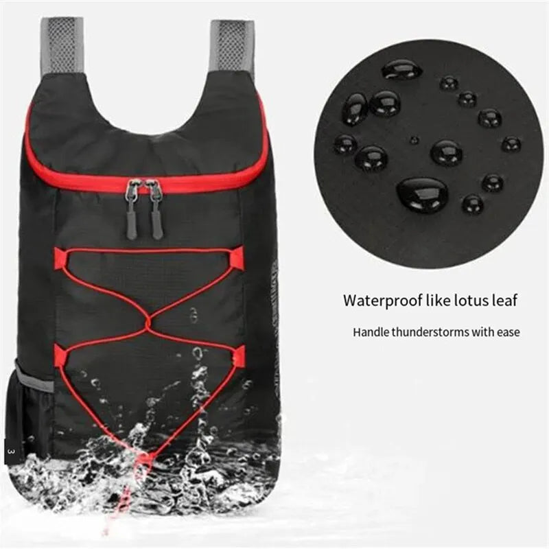 Multifunctional Outdoor Folding Backpack High Density Lightweight Waterproof Nylon Fabric Sports Bag for Camping Hiking Travel Beauty World Shop
