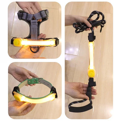 Waterproof Dog Anti-Lost Safety Glowing Collar,Multi-Color Pendants and Outdoor-Ready Flashing LED Light Strip, Night Visibility Beauty World Shop