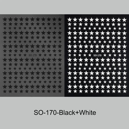 3D Black Pink Stars Stickers for Nails Golden Silvery Stars Adhesive Nail Decals Autumn Winter Festival DIY Nail Art Accessories Beauty World Shop