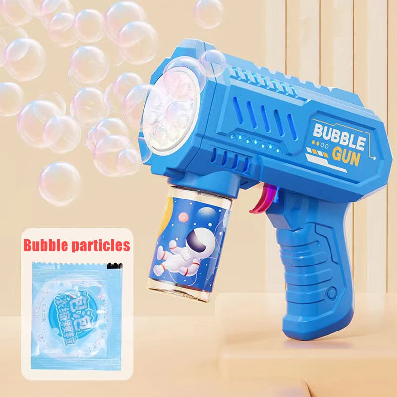 Fully Automatic Bubble Gun Rocket Bubbles Machine Automatic Blower with Bubble Liquid Toy for Kids Beach Outdoor Bubble Gifts Beauty World Shop