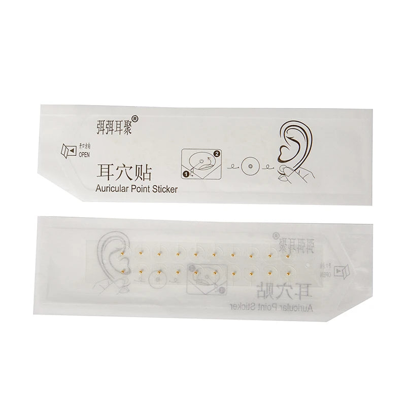 100/200pcs Clear Ear Point Stickers Ear Pressure Stick Acupuncture Magnetic Beads Auricular Ear Stickers Massage Ear Stickers Beauty World Shop